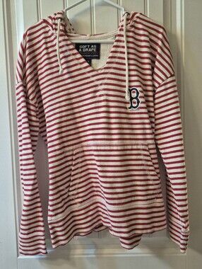 Womens Soft As Grape Boston Red Sox Hoodie Size Medium
